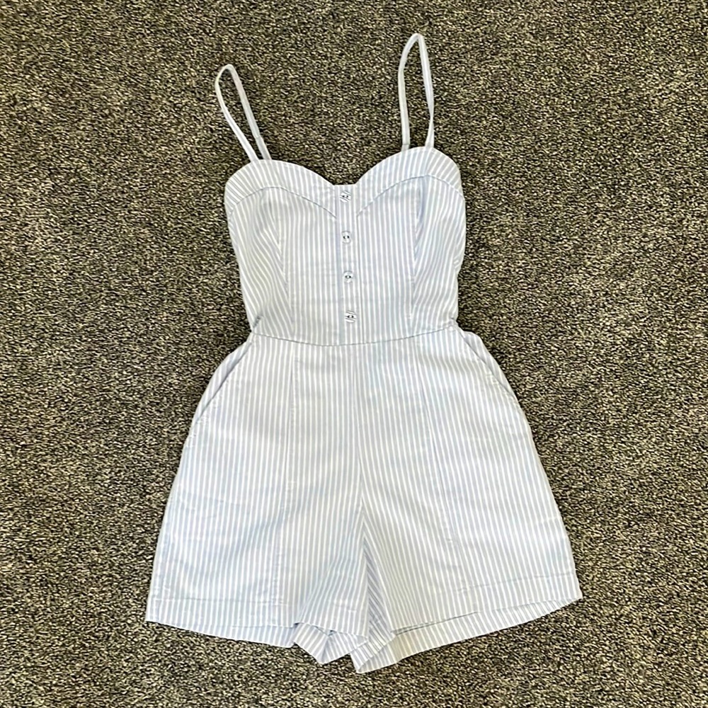 Preppy Striped Romper